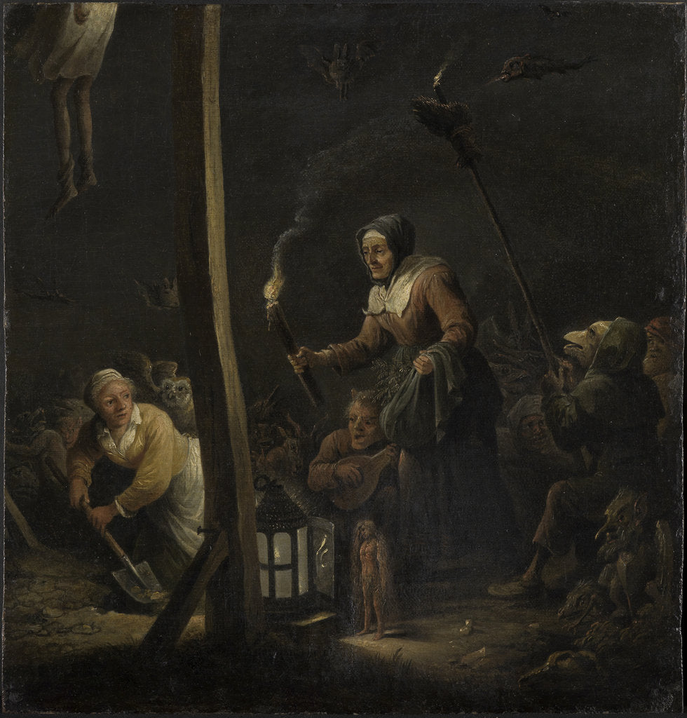 Detail of Witches under the gallows by Anonymous