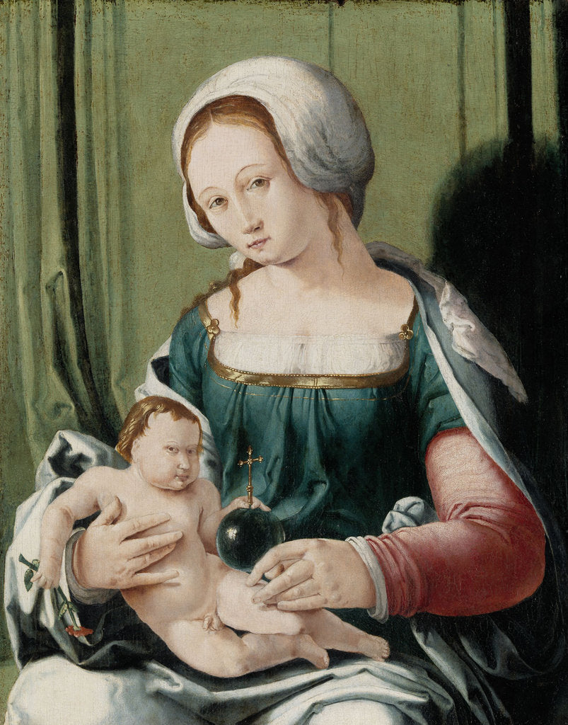 Detail of Virgin and child by Anonymous