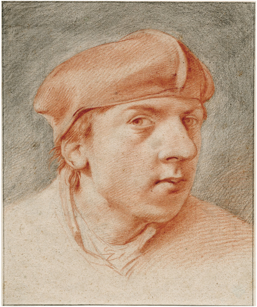 Detail of Self-portrait with Beret by Anonymous