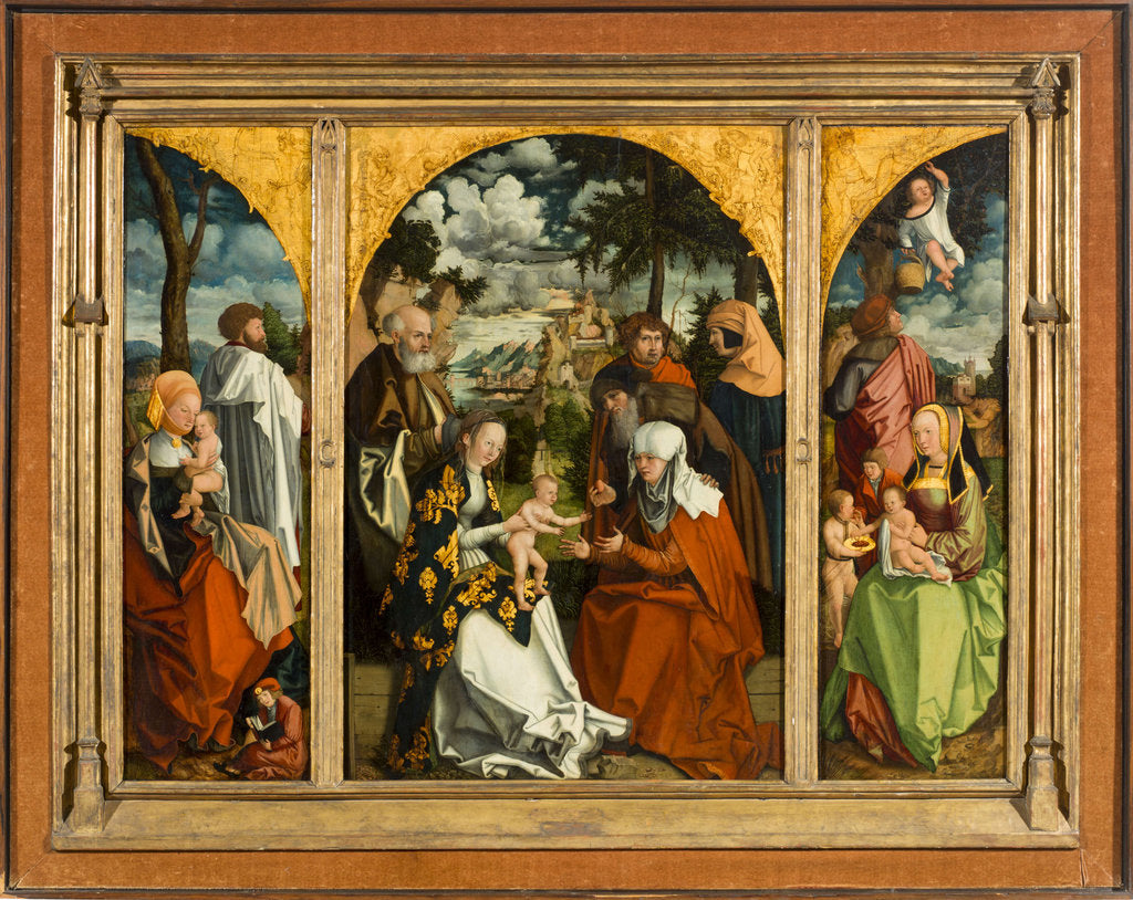 Detail of Triptych with the Holy Kinship by Anonymous