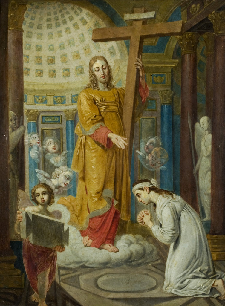 Detail of The Appearance of Christ with the Cross to Ekaterina Filippovna Tatarinova by Anonymous
