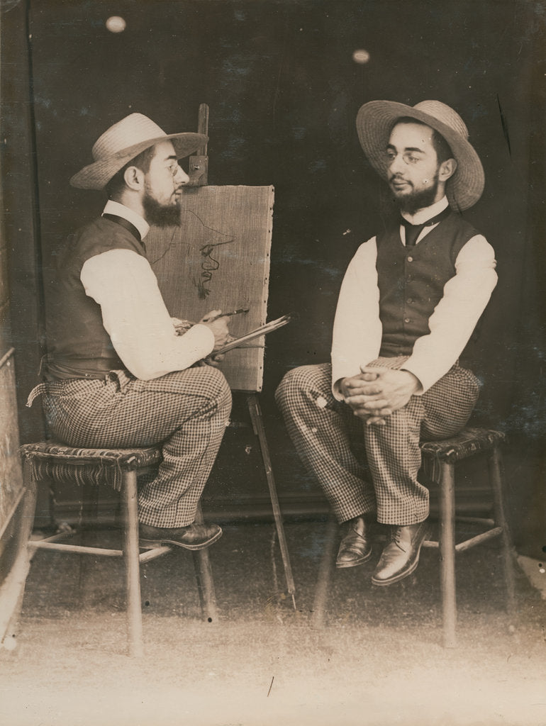 Detail of Lautrec paints Lautrec by Anonymous