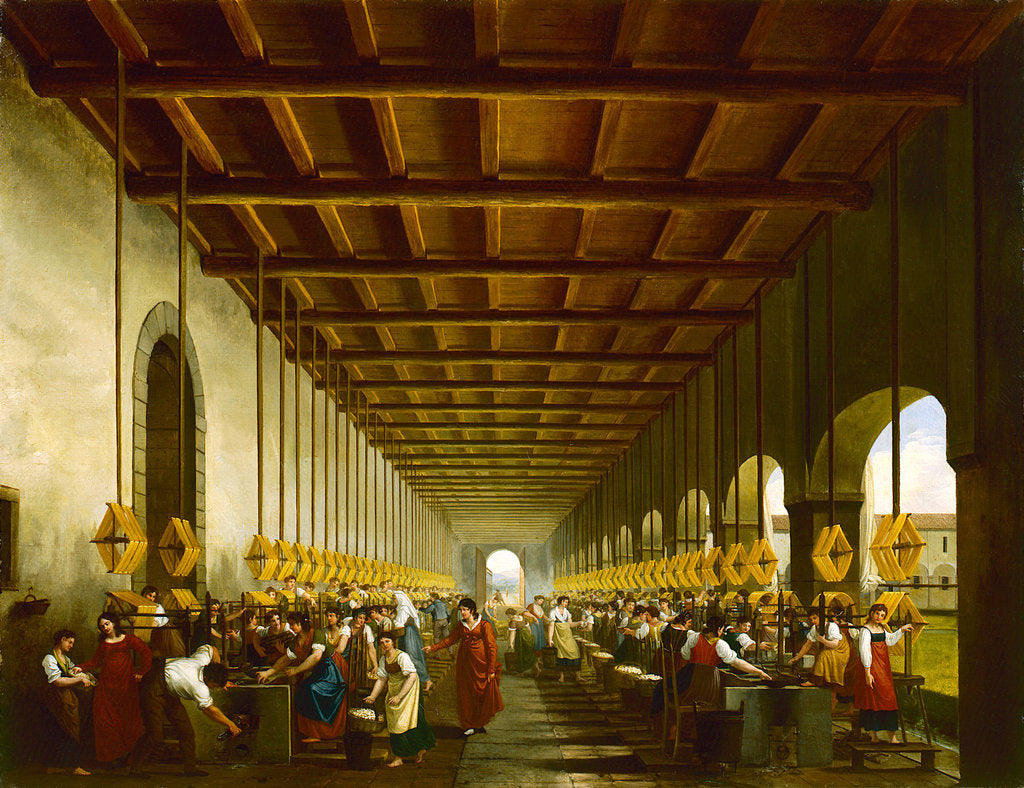 Detail of Textile mill in Bergamo by Anonymous