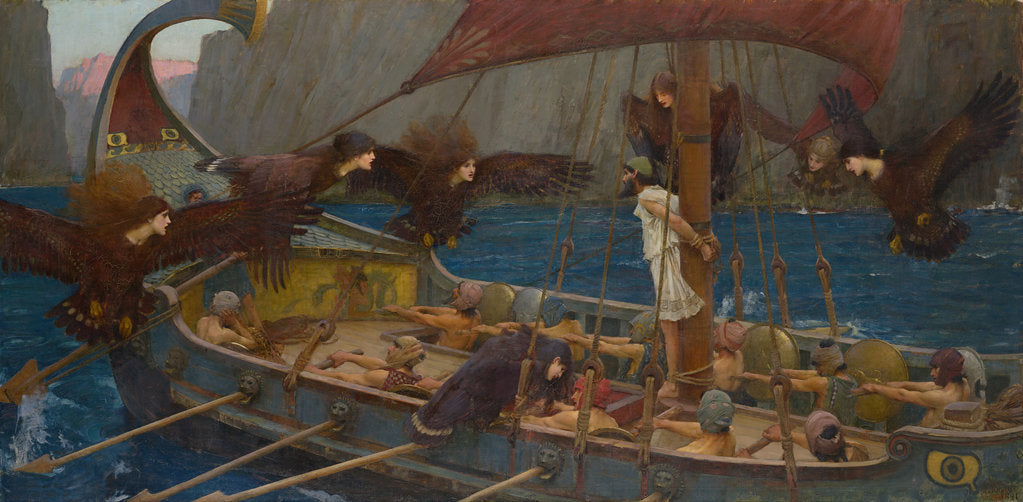 Detail of Ulysses and the Sirens by Anonymous