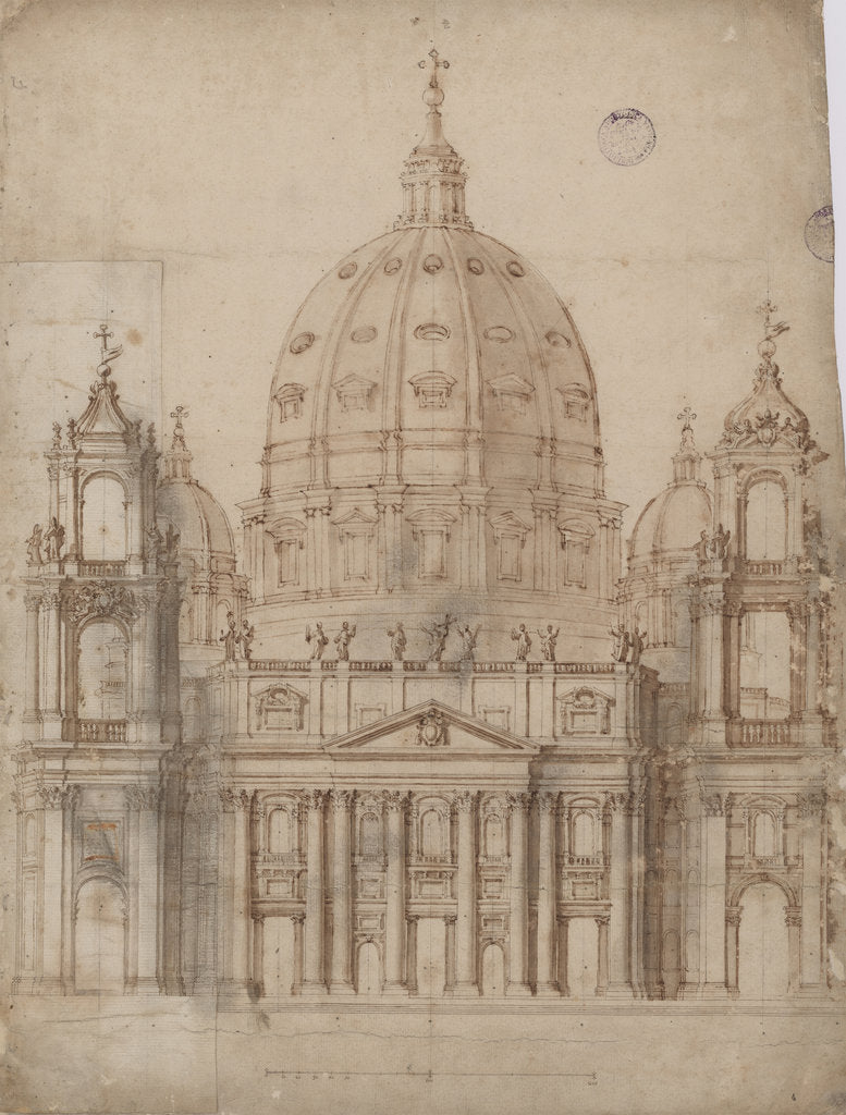 Detail of Alternative Proposal for the facade of Basilica of St. Peter in the Vatican by Anonymous