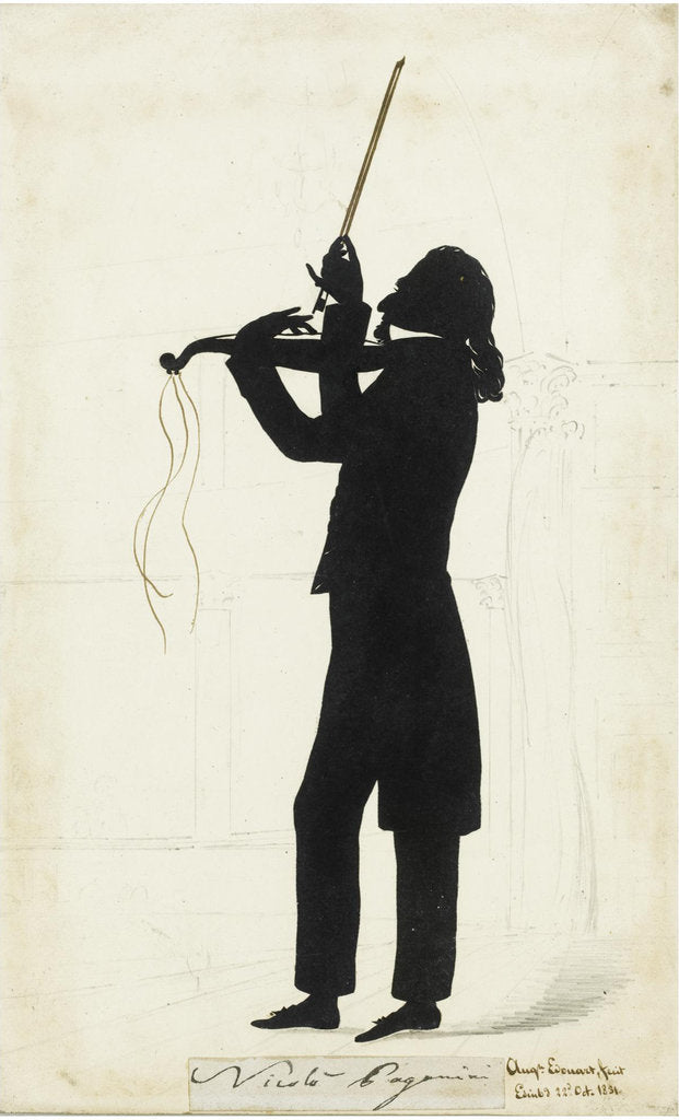 Detail of Portrait of Niccolò Paganini by Anonymous