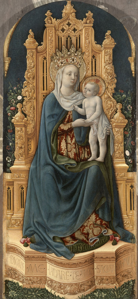 Detail of The Virgin and Child Enthroned by Anonymous