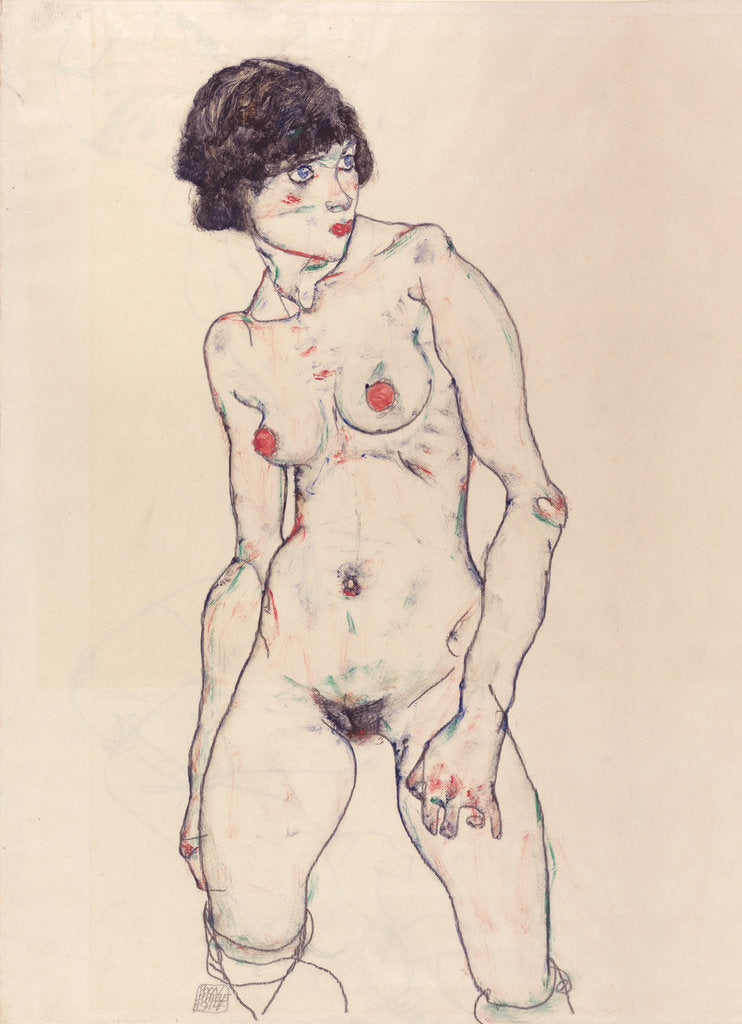 Detail of Standing Nude with Stockings by Anonymous