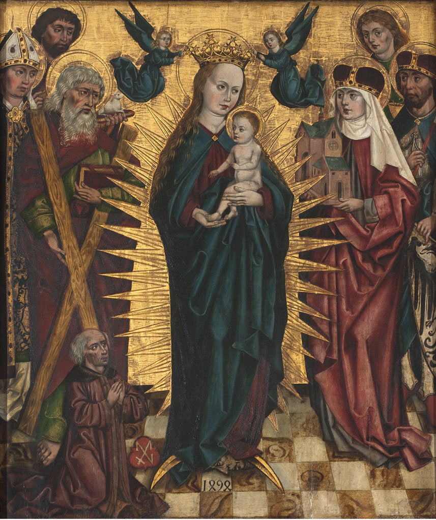 Detail of Virgin and child with Saints Andrew, Hedwig of Silesia, John the Baptist, John the Evangelist, Stani by Anonymous