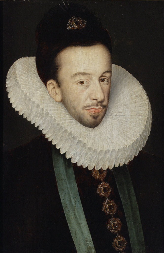 Detail of Portrait of Henry III of France, King of Poland and Grand Duke of Lithuania by Anonymous