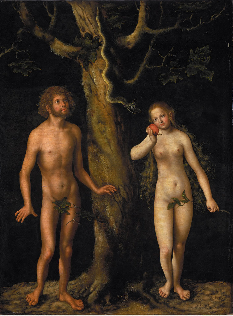 Detail of Adam and Eve by Anonymous