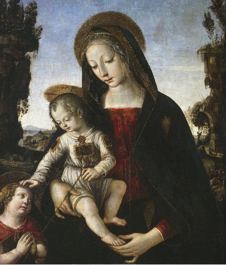 Detail of Virgin and child with John the Baptist as a Boy by Anonymous