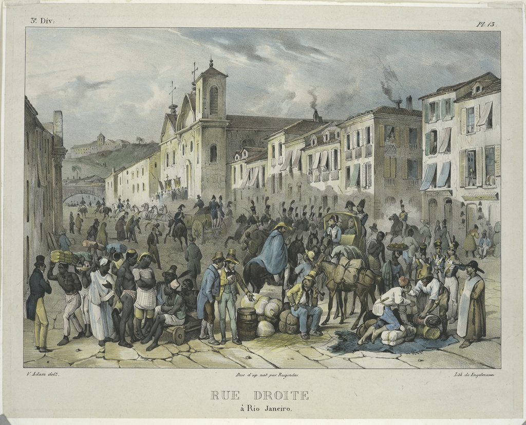 Detail of Rue Droite in Rio de Janeiro by Anonymous