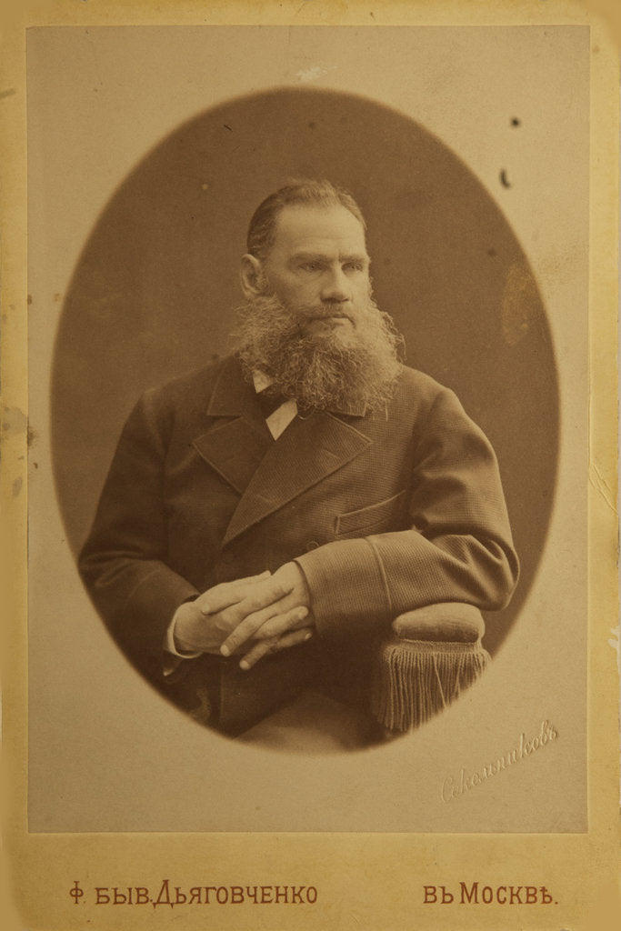 Detail of Portrait of the author Count Lev Nikolayevich Tolstoy by Anonymous