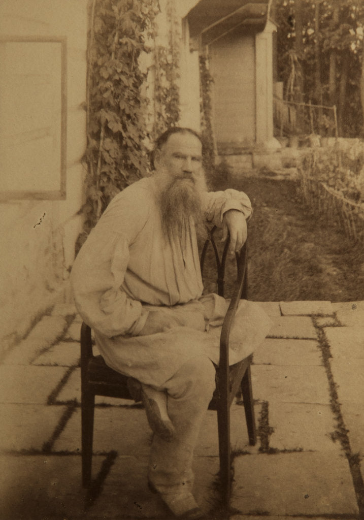 Detail of Portrait of the author Count Lev Nikolayevich Tolstoy by Anonymous
