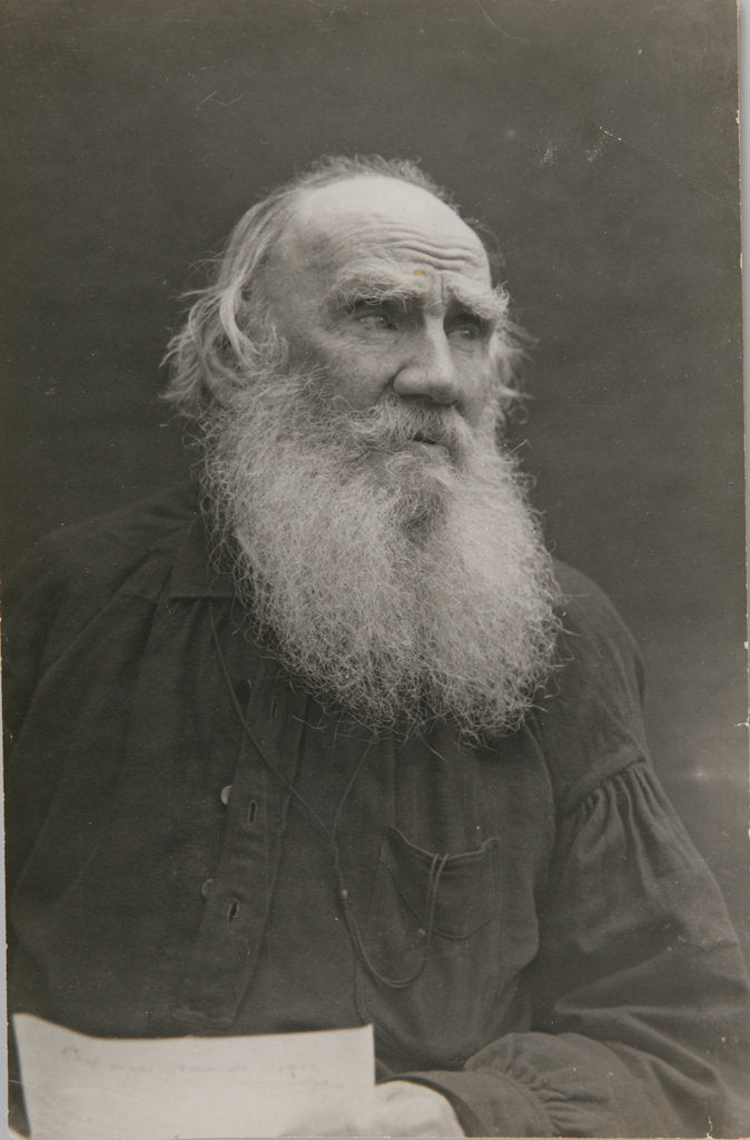 Detail of Portrait of the author Count Lev Nikolayevich Tolstoy by Anonymous