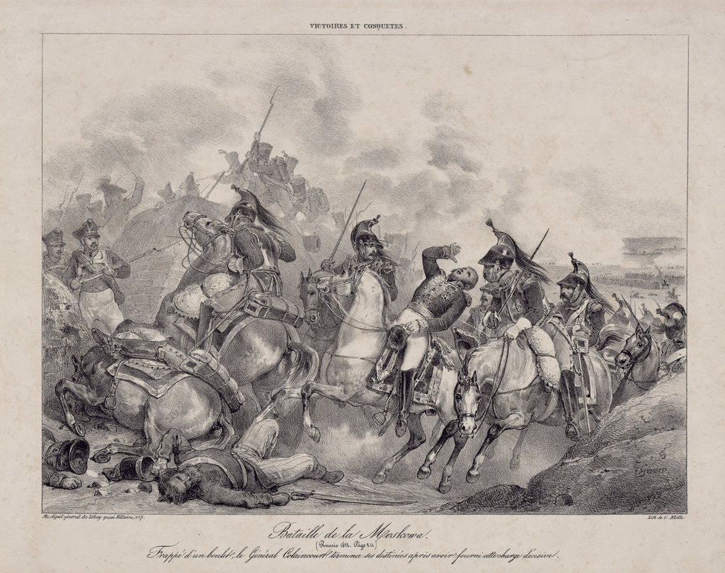 Detail of The Death of General Count Auguste de Caulaincourt at Borodino by Anonymous