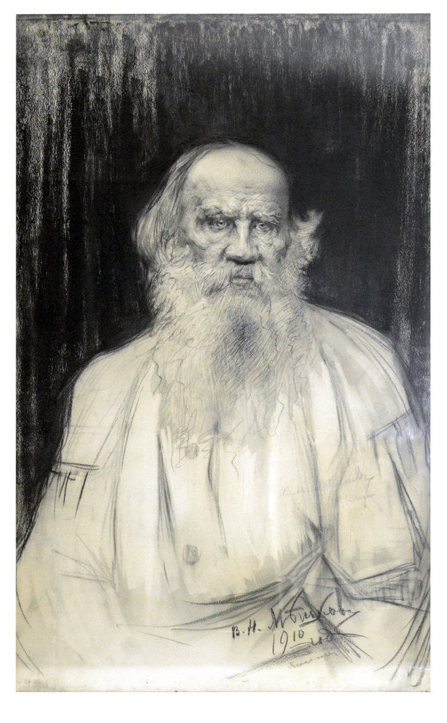 Detail of Portrait of the author Count Lev Nikolayevich Tolstoy by Anonymous
