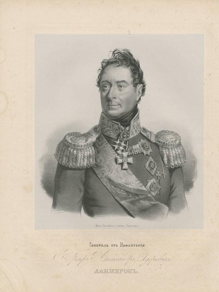 Portrait of General Alexandre Andrault de Langeron by Anonymous