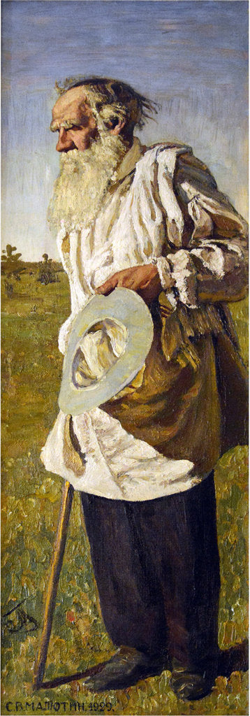 Detail of Portrait of the author Count Lev Nikolayevich Tolstoy by Anonymous