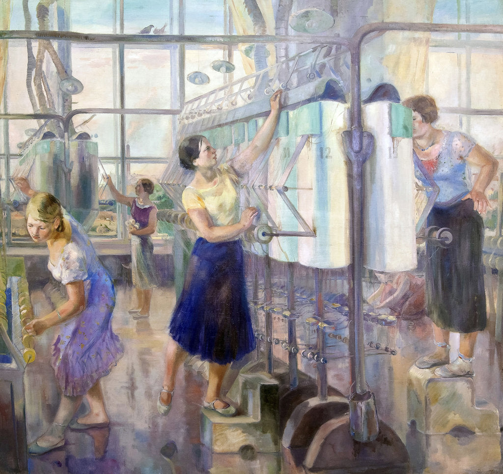 Detail of Womens workshop at the Sevkabel Factory by Anonymous