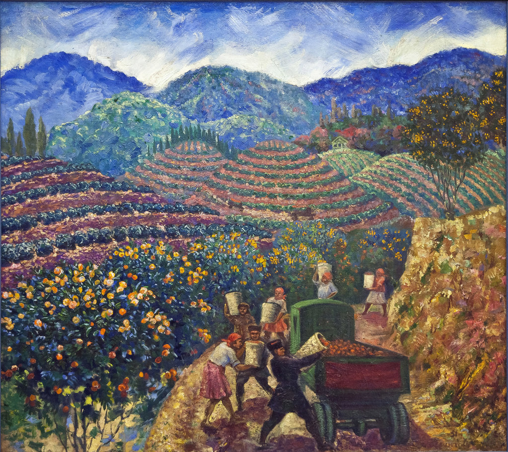 Detail of The Harvest in Chakva sovkhoz by Anonymous