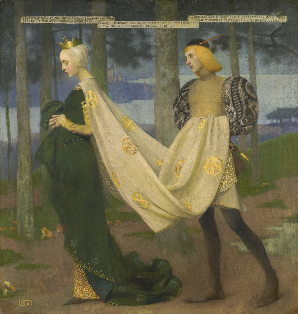 Detail of The Queen and the Page (There Once Was A King by Heinrich Heine) by Anonymous