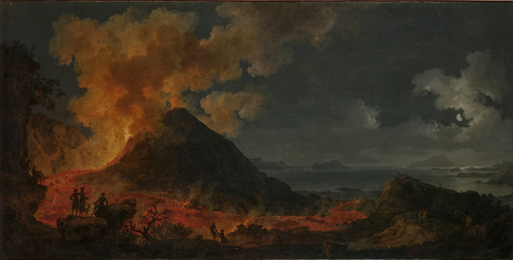 Detail of The eruption of Vesuvius by Anonymous