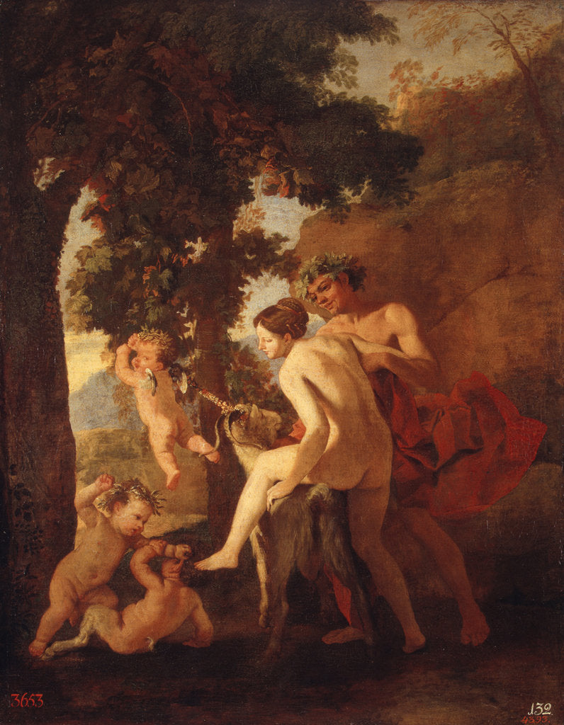 Detail of Venus, Faun and Putti by Anonymous