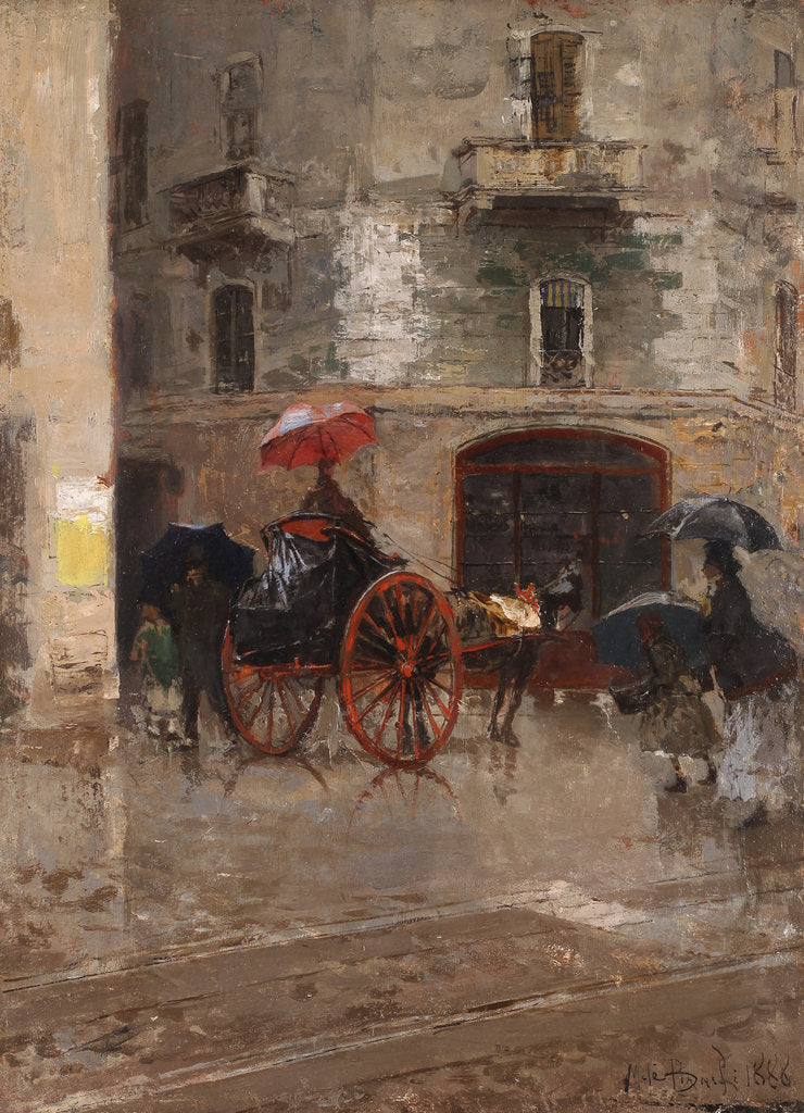 Detail of Rainy day in Milan by Anonymous