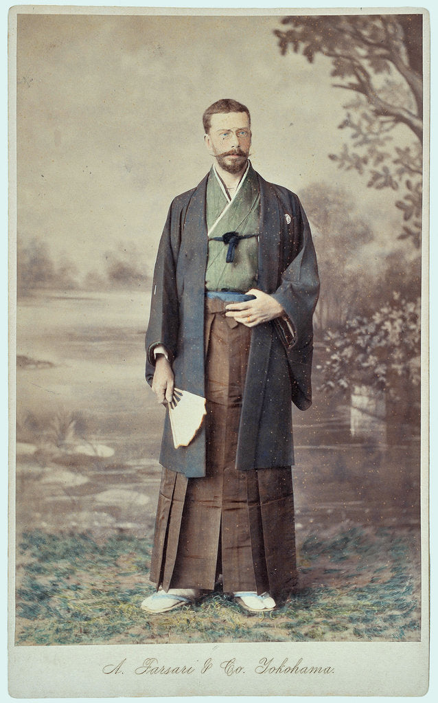 Detail of Prince Henry of Bourbon-Parma, Count of Bardi in Japanese clothing by Anonymous