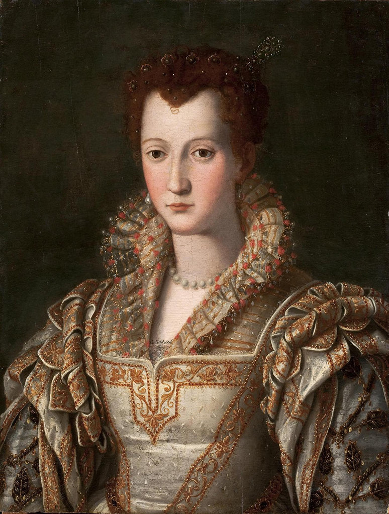 Detail of Portrait of Eleanor of Toledo, wife of Grand Duke Cosimo I de Medici by Anonymous