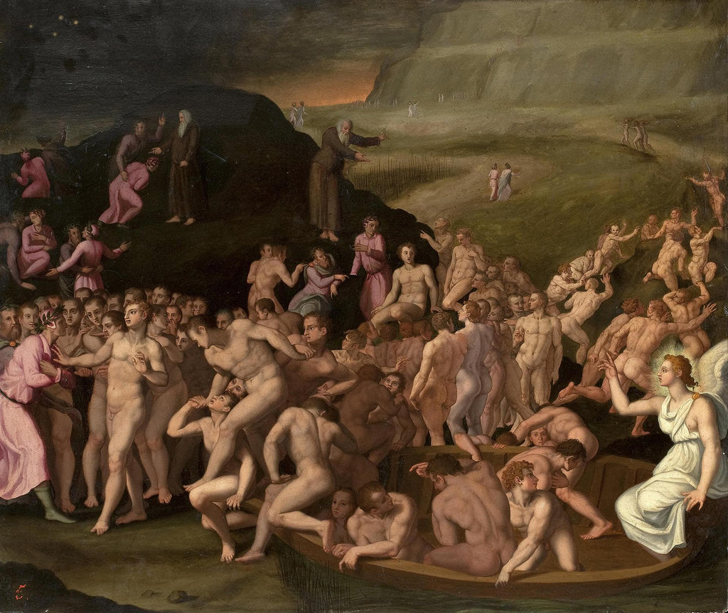 Detail of Dante and Vergilius on the Way to the Purgatory by Anonymous