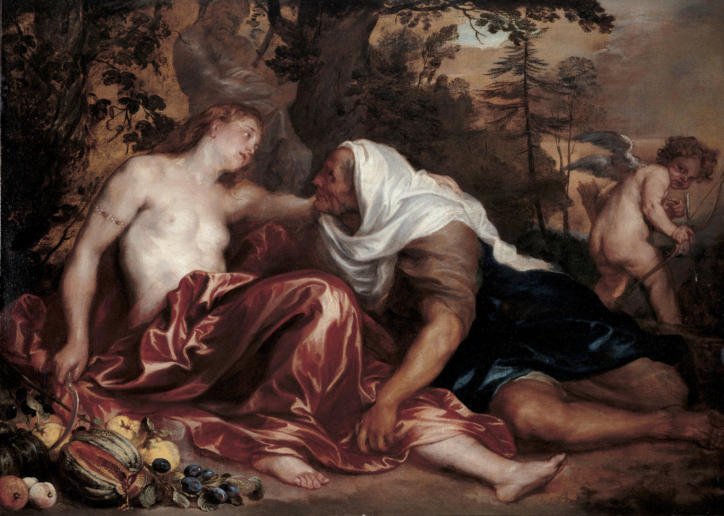 Detail of Vertumnus and Pomona by Anonymous