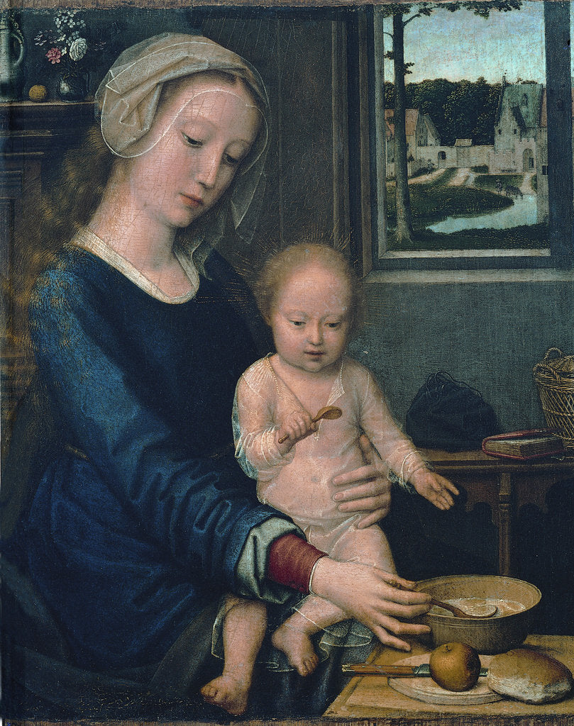 Detail of Madonna and Child with the Milk Soup (Madonna della Pappa) by Anonymous