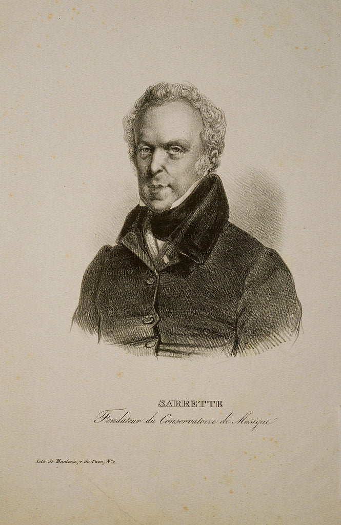 Detail of Portrait of Bernard Sarrette by Anonymous