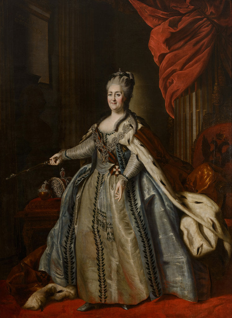Detail of Portrait of Empress Catherine II by Anonymous
