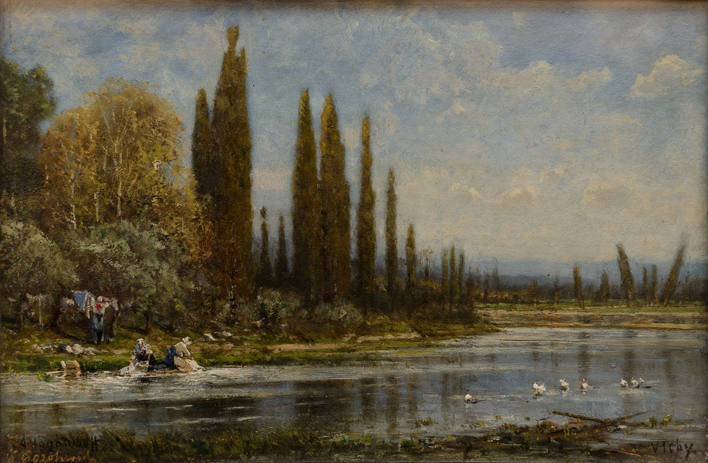 Detail of Washerwomen in Vichy by Anonymous