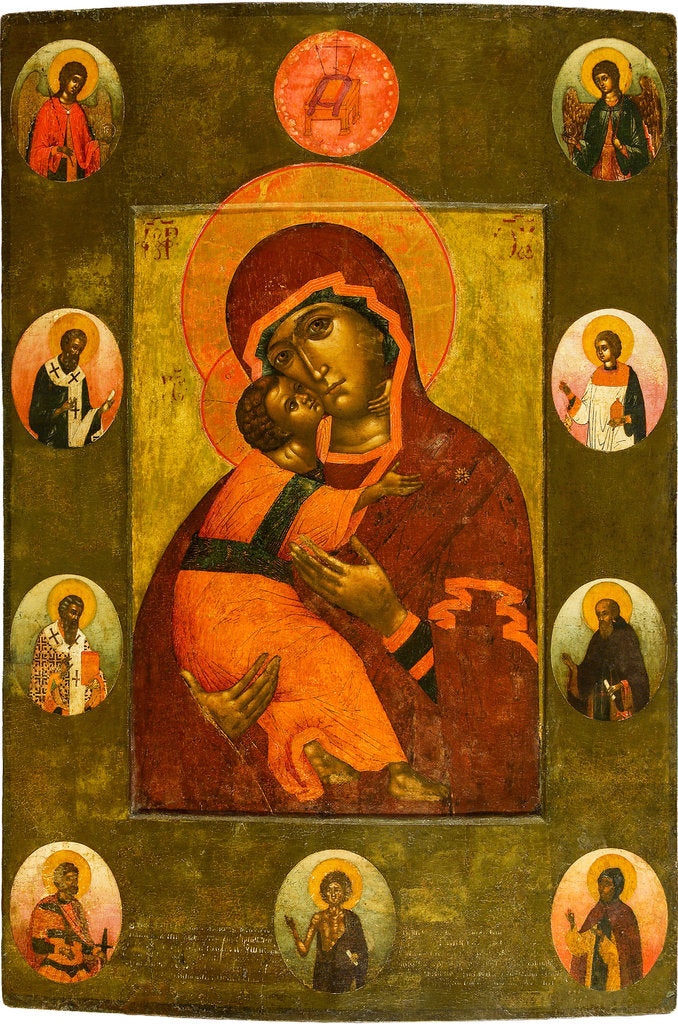 Detail of The Virgin of Vladimir with Selected Saints by Anonymous