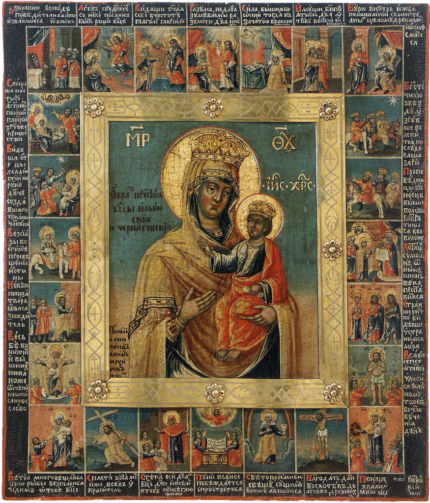 Detail of The Ilyin-Chernigov Icon of the Mother of God by Anonymous