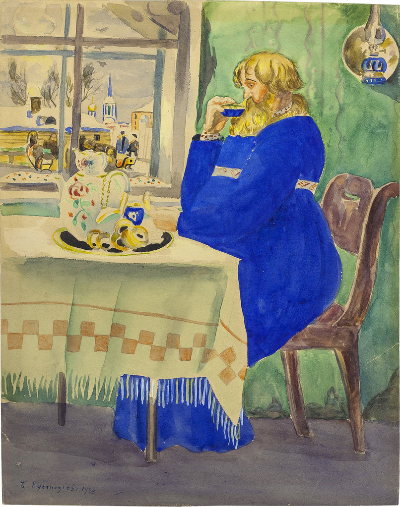 Detail of The coachman in Traktir by Anonymous