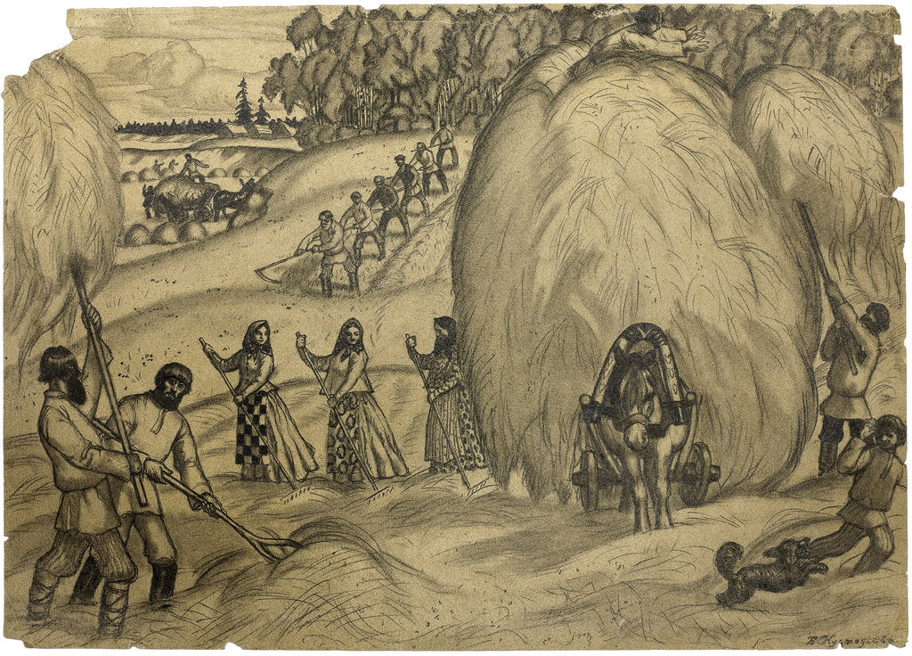 Detail of Hay-making by Anonymous