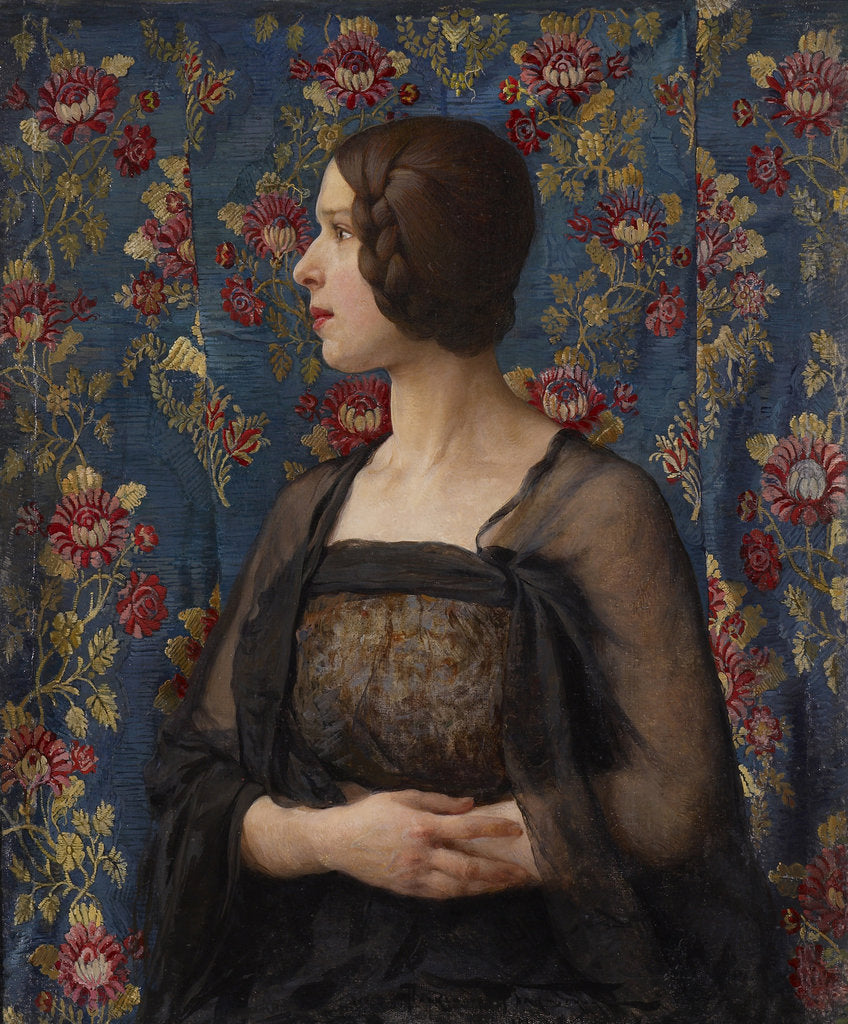 Detail of Profile portrait by Anonymous