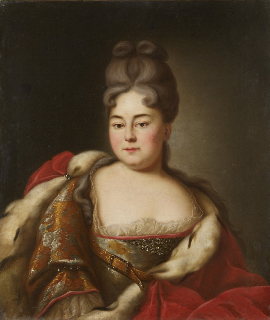 Detail of Portrait of Grand Duchess Natalya Alexeevna of Russia, sister of tsar Peter the Great by Anonymous