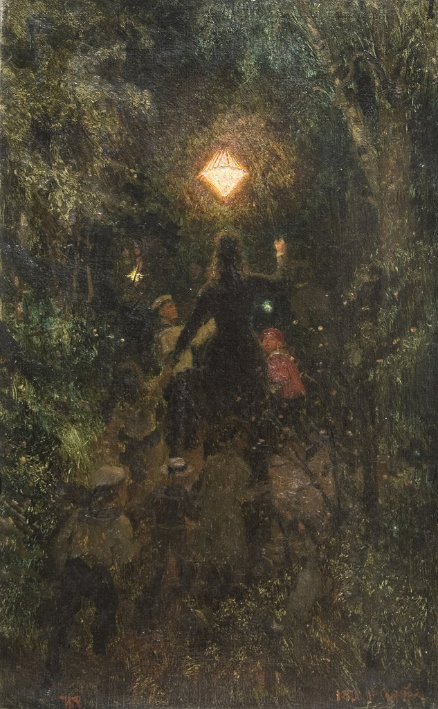 Detail of Walk with paper lamp by Anonymous