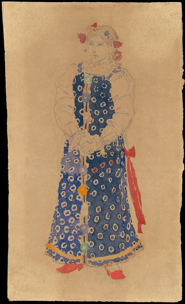 Detail of Kupava. Costume design for the theatre play Snow Maiden by Alexander Ostrovsky by Anonymous