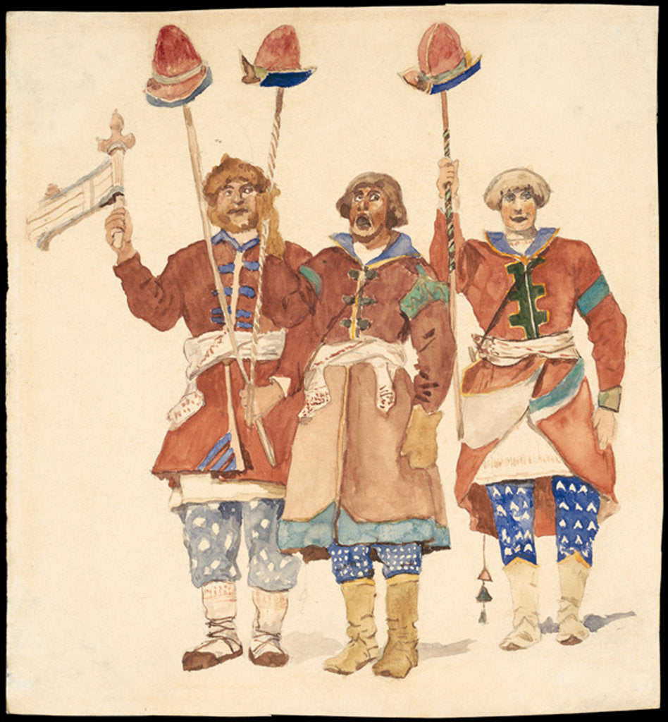 Detail of Costume design for the theatre play Snow Maiden by Alexander Ostrovsky by Anonymous