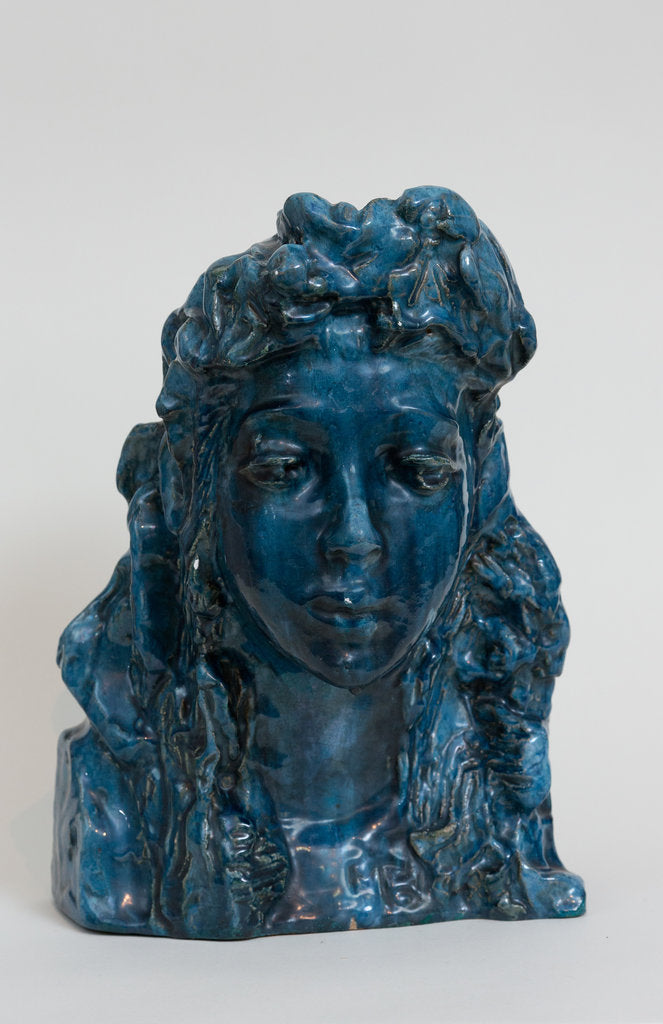Detail of Girls head with a garland by Anonymous