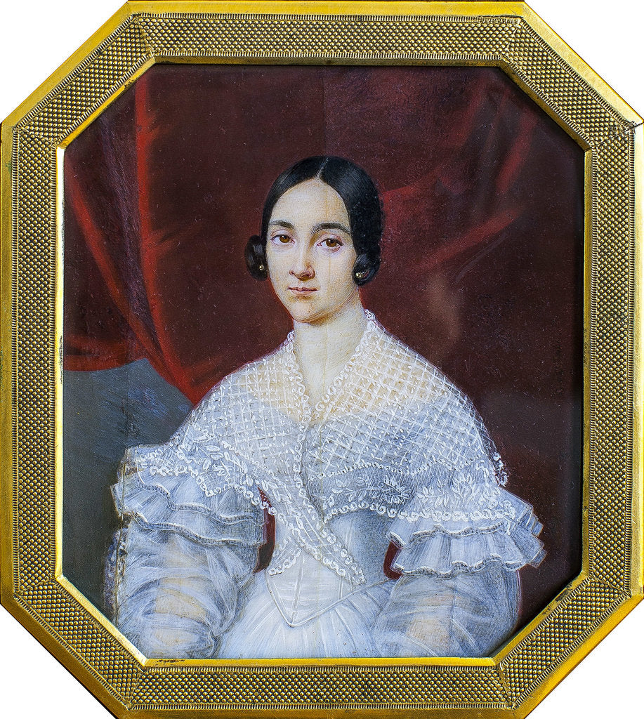 Detail of Portrait of Baroness Ekaterina Nikolayevna de Heeckeren, née Goncharova by Anonymous