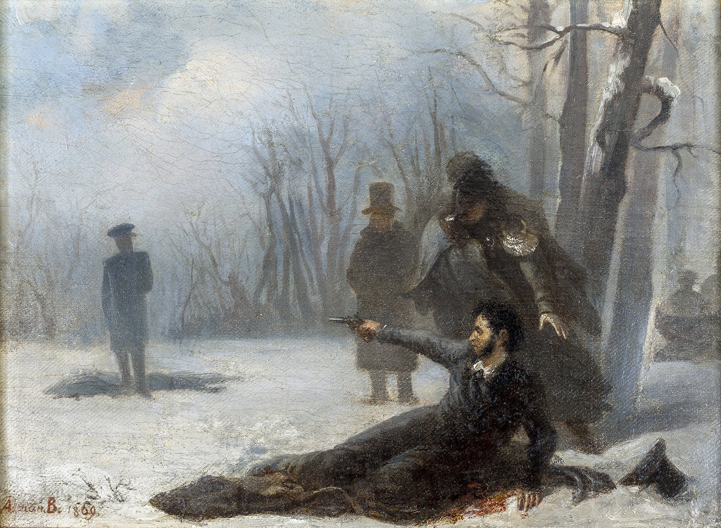 Detail of Duel between Alexander Pushkin and Georges dAnthès by Anonymous